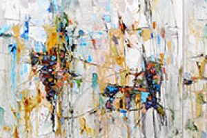 Maya Eventov abstract paint on canvas, 40x30