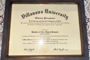 custom framed diploma, Villanova University